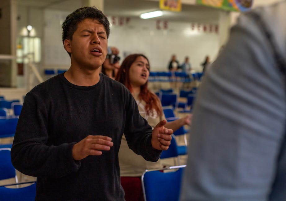 A worship and teaching session during houseparty
